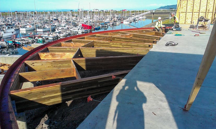 Homer Harbormaster's Office semi-circular deck.